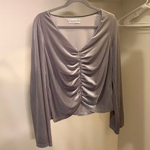 Urban outfitters, silver, velvet top!